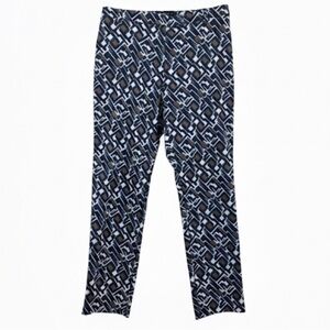 Peserico Sign Italy Abstract Print Tailored Pants Size 46/US 10 New Without Tags